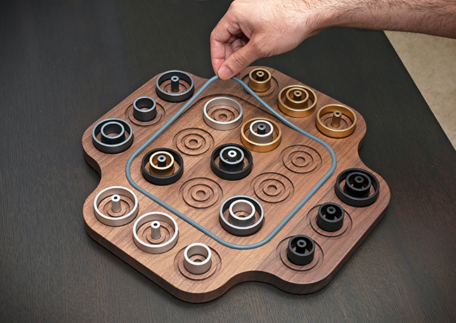 Otrio Inventor's Edition: Walnut (Luxe Aluminum Ring Set)