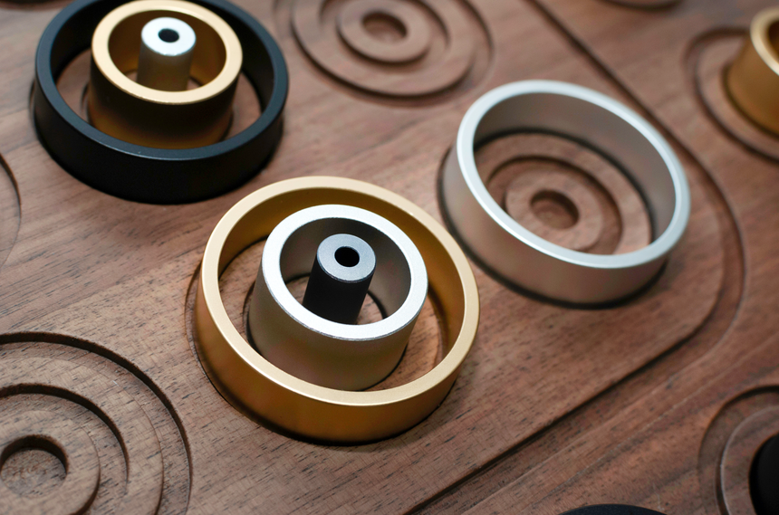 Otrio Inventor's Edition: Walnut (Luxe Aluminum Ring Set)