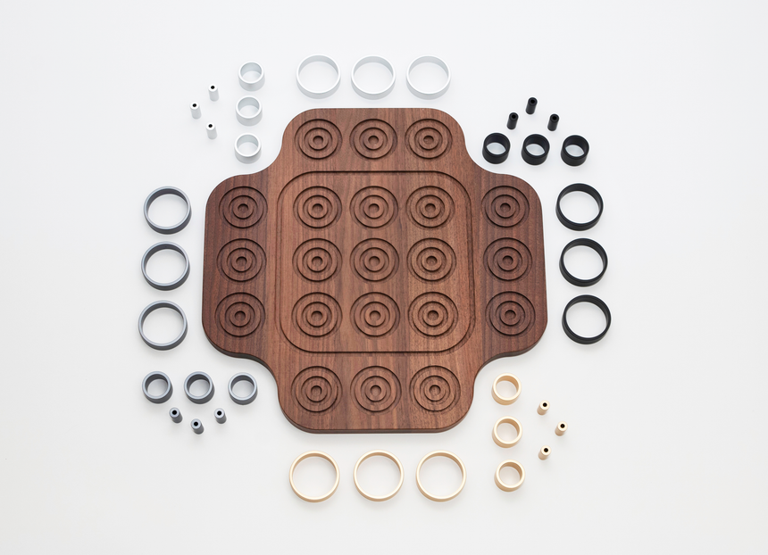 Otrio Inventor's Edition: Walnut (Luxe Aluminum Ring Set)